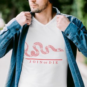 Join or Die - White - Unisex T-Shirt