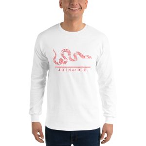 Join or Die - White - Men’s Long Sleeve Shirt
