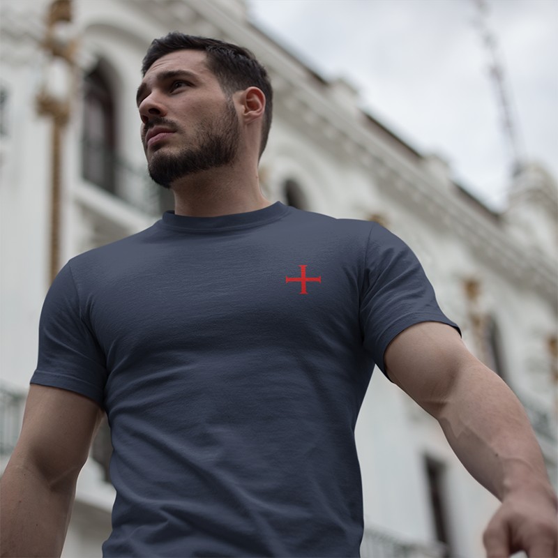 Knight Tartan T-Shirt Half of Me - Cross Style