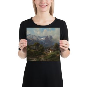 Partenkirchen in Bavaria at Sunrise by Karl Millner - Poster