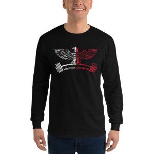 Malta's Gym Eagle - Virtute Et Constantia - Men’s Long Sleeve Shirt