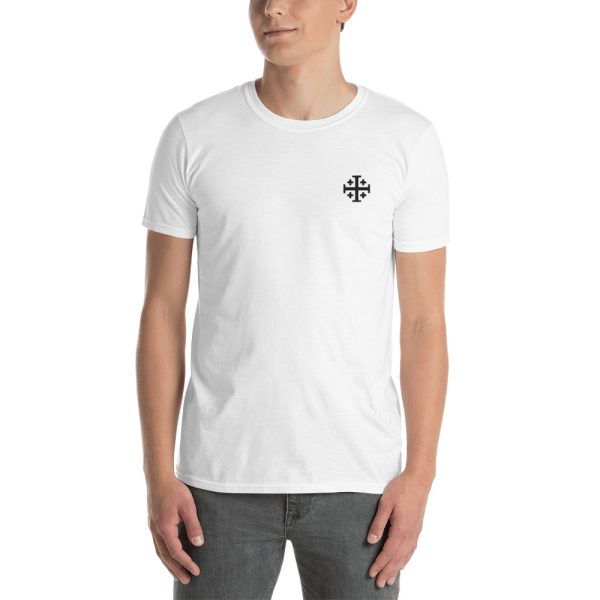 Embroidered Black Jerusalem Cross - Unisex T-Shirt