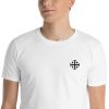Embroidered Black Jerusalem Cross - Unisex T-Shirt