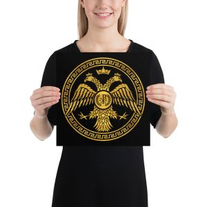 Byzantine Chi Rho Eagle - Poster
