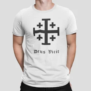 Deus Vicit - Black - T-Shirt