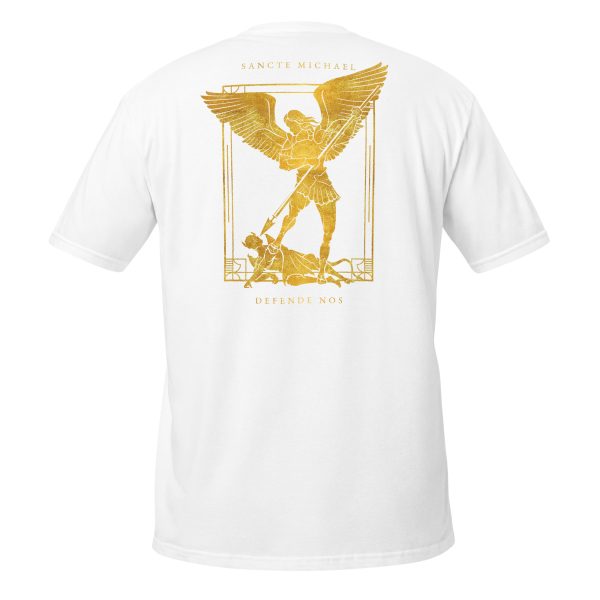 unisex-basic-softstyle-t-shirt-white-back-6a2414f2be0d1.jpg Godlen Sancte Michael - T-Shirt